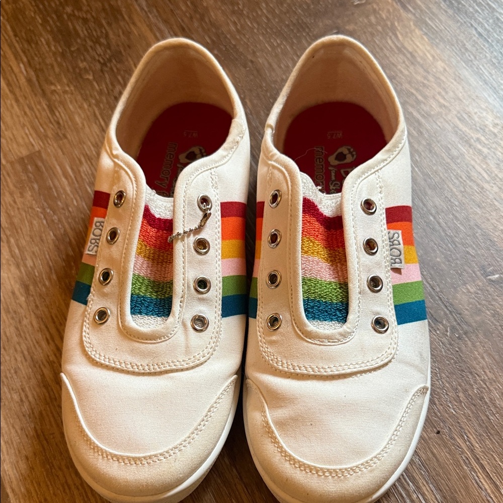 Skechers Women’s Multicolor Stripe Slip-On Sneakers